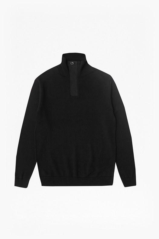 French Connection Canvas Trim Half Zip Jumper