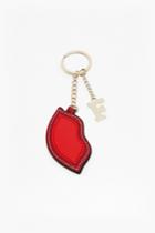 French Connection Lips Faux Leather Keyring