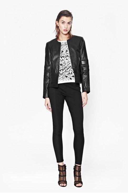 French Connection Jetson Leather Biker Jacket