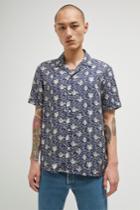 French Connenction Palm Print Lyocell Shirt