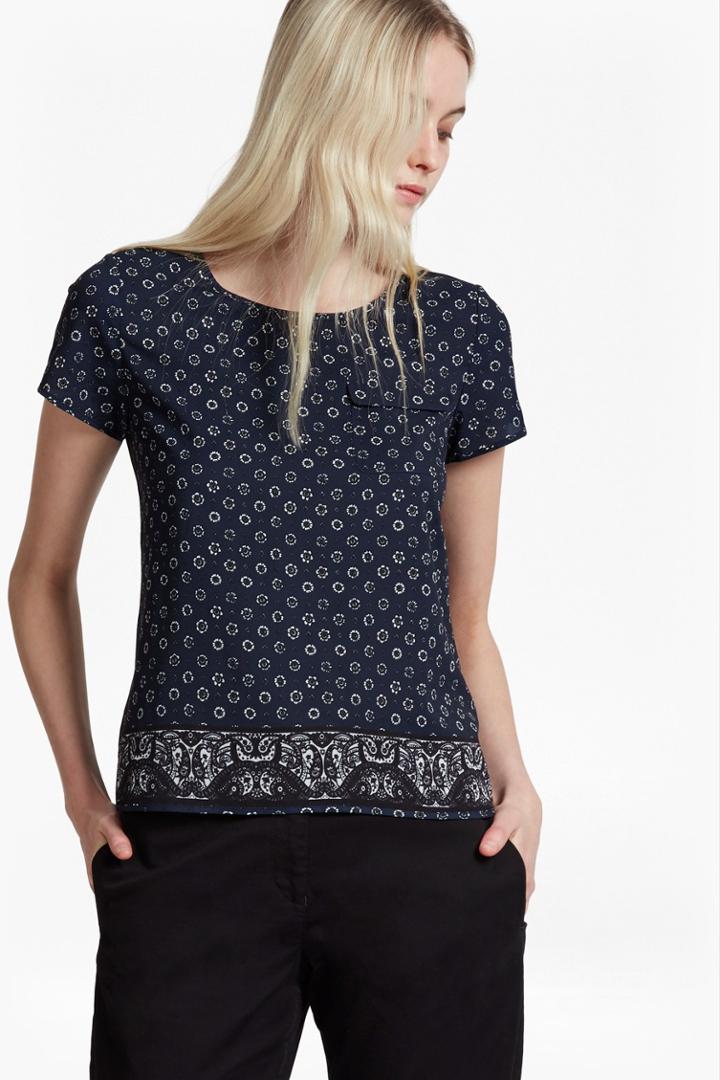 French Connection Altman Crepe Light Pocket Top