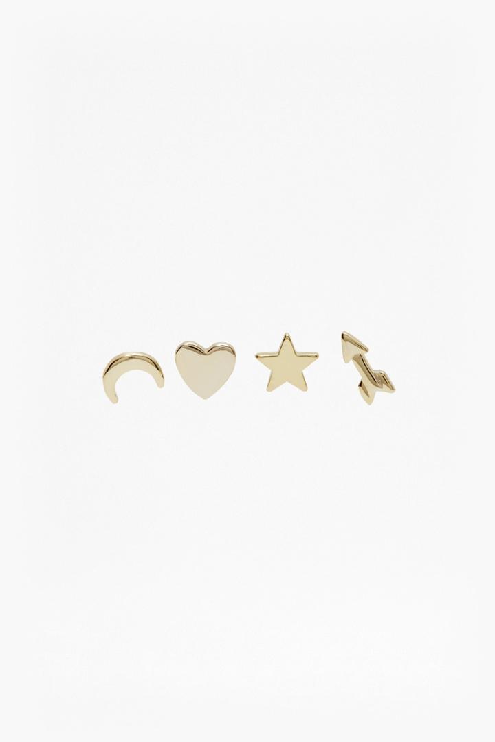 French Connection Four Mismatch Stud Earrings