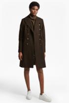 French Connenction Back Detail Military Long Coat
