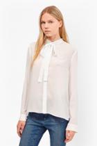 French Connection Pippa Plains Tie Neck Shirt