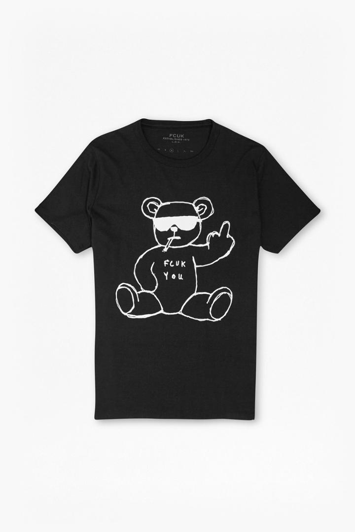 French Connenction Rude Bear Graphic T-shirt