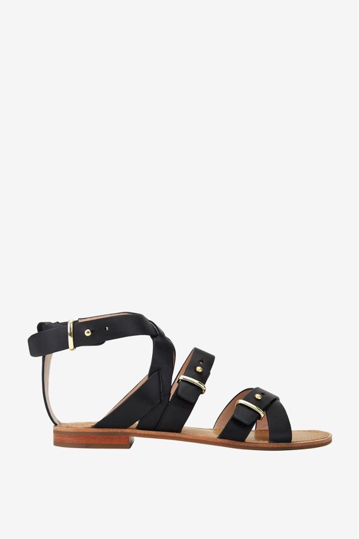 French Connection Harmoney Leather Woven Wedges