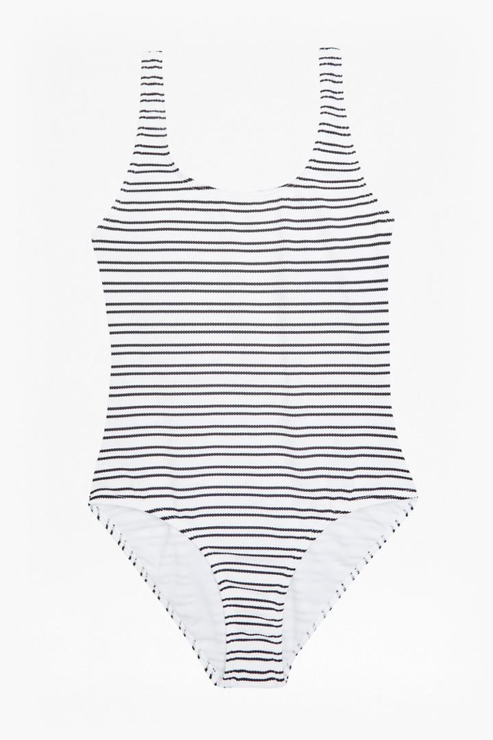 French Connenction Sport Stripe One-piece Swimsuit