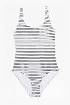 French Connenction Sport Stripe One-piece Swimsuit