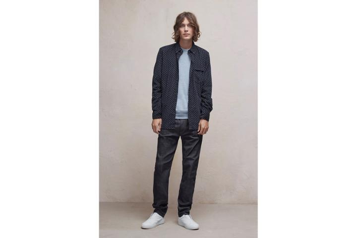 French Connection Chain-lock Corduroy Polka Dot Shirt