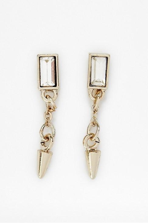 French Connection Spike & Baguette Stone Drop Earring
