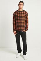 French Connenction Mohair Plaid Crew Neck Jumper