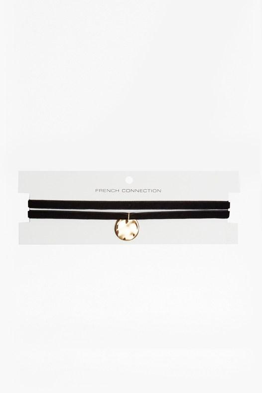 French Connection Velvet Double Choker