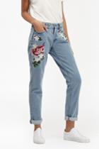 French Connection Dionne Embroidered Boyfit Jeans