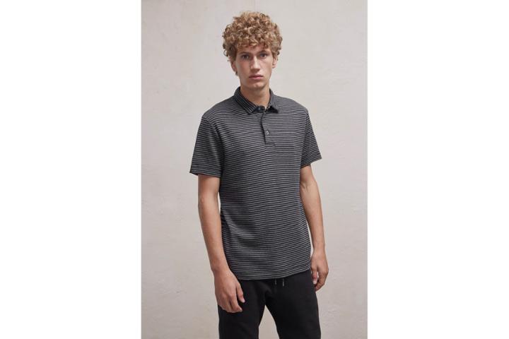 French Connection Double Face Alt Stripe Polo Shirt