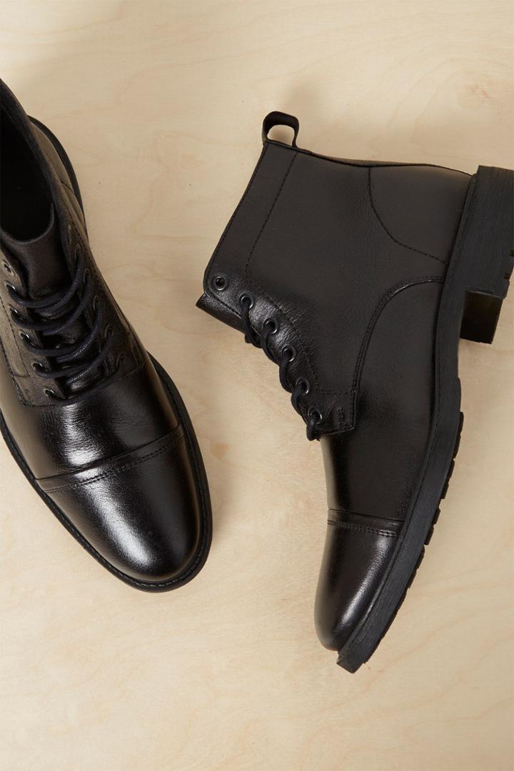 French Connenction Leo Formal Lace Up Boots