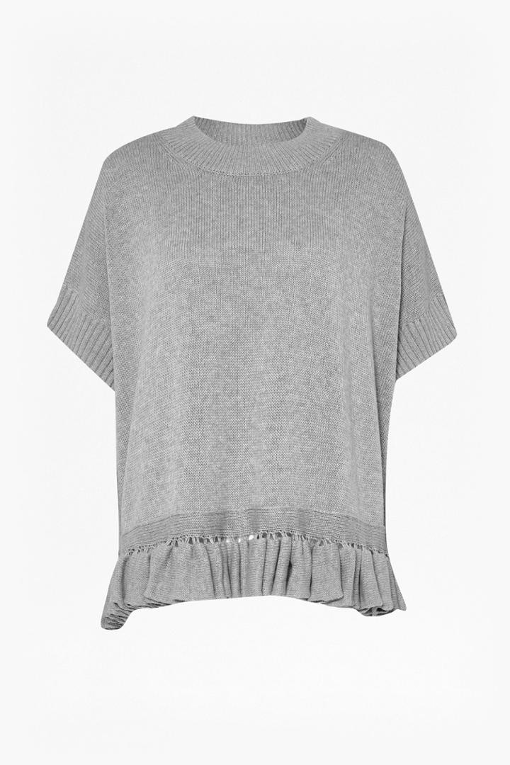 French Connection Frill Knits Round Neck Jumper