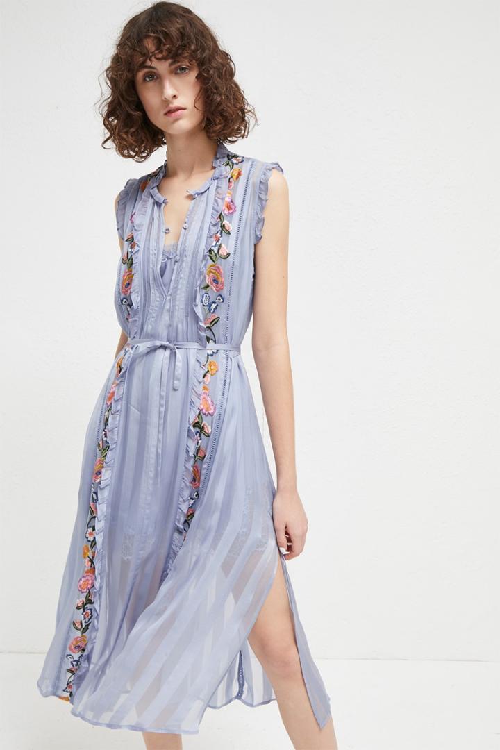 Fcus Katalina Stripe Midi Dress