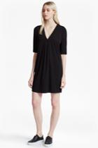 French Connection Bottero Drape V Neck Shift Dress