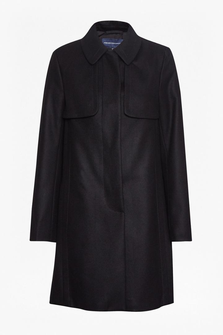 French Connection Platform Felt Collared Coat