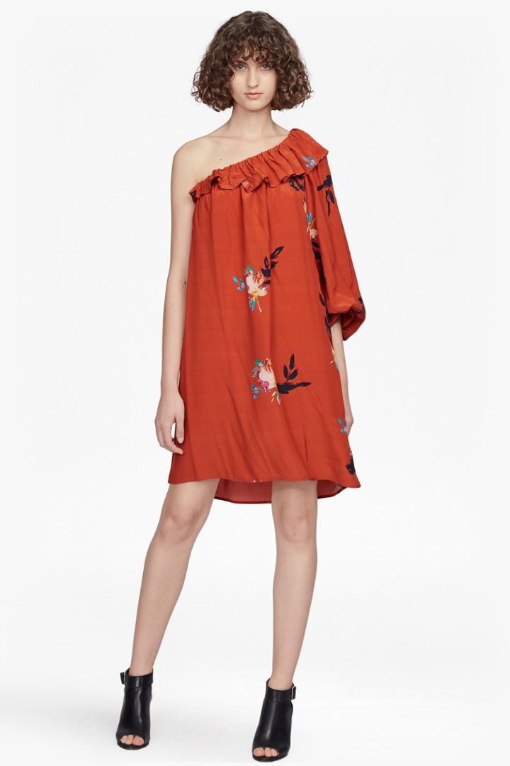 Fcus Delphine Draped One Shoulder Dress