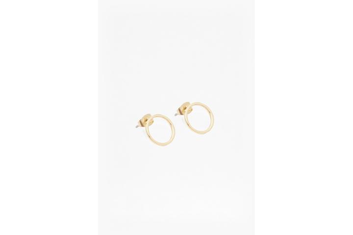 French Connection Core Circle & Bar Stud Earring