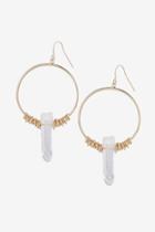French Connection Dagger Gypsy Hoop Earrings