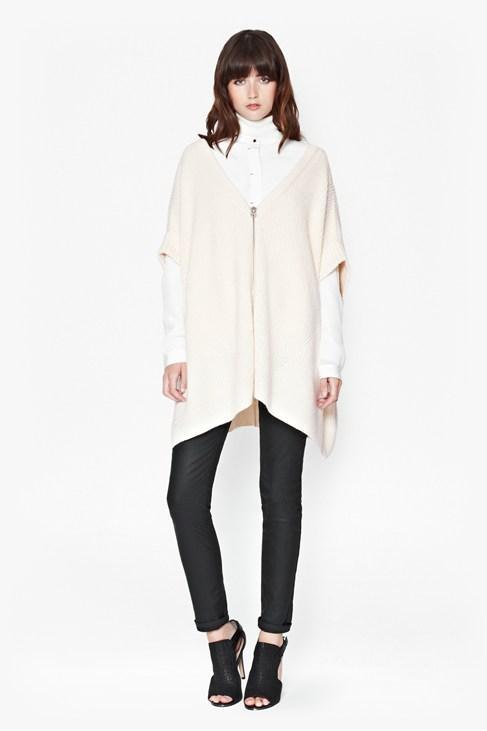 French Connection Honeycomb Stitch Knitted V-neck Jumper