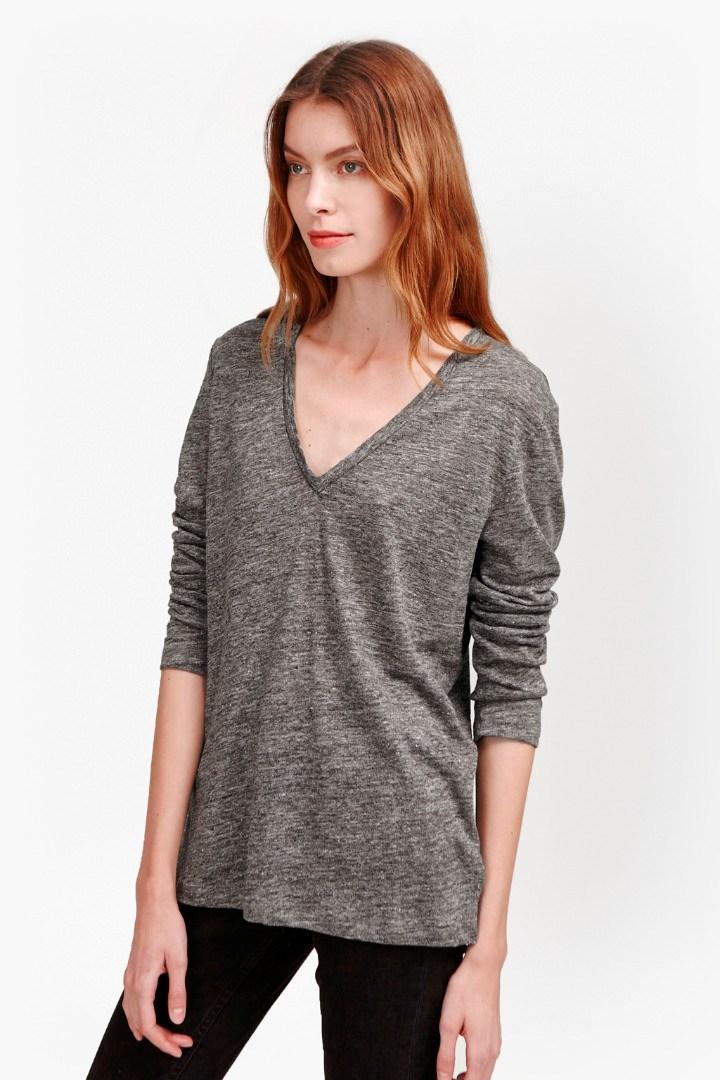 French Connection Laurel Linen Long Sleeved T-shirt