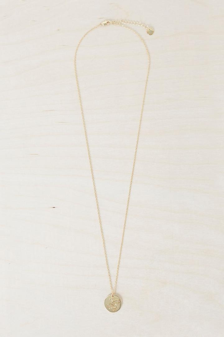 French Connenction Capricorn Zodiac Charm Necklace