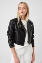 French Connection Crolenda Faux Leather Biker Jacket