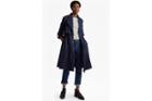 French Connection Patty Drape Long Sleeved Flared Trench Coat