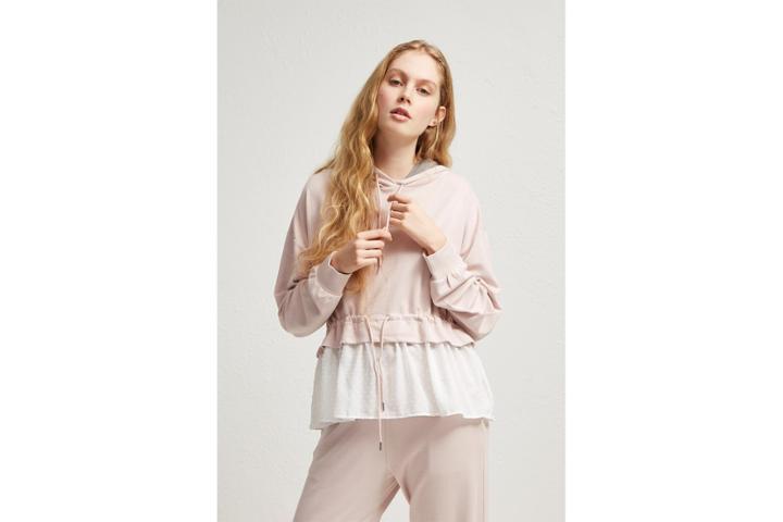 French Connection Cantin Double Face Jersey Hooded Top