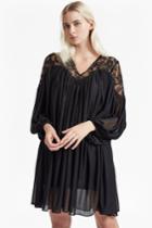 Fcus Lassia Lace Jersey Tie Neck Dress