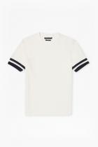 French Connection Ampthill Pique Sleeve Tipping T-shirt