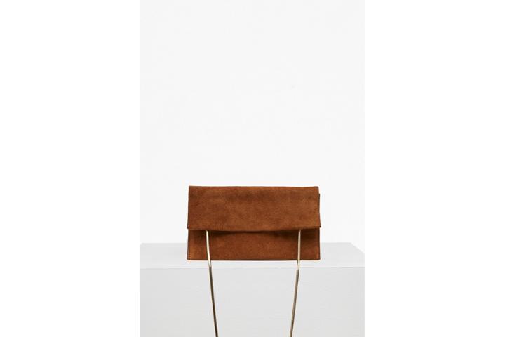French Connection Soft Suede Leah Chain Strap Bag