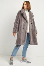 French Connenction Annie Faux Shearling Coat