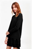 French Connection Tommy Pleated Georgette Sweatshirt Dress
