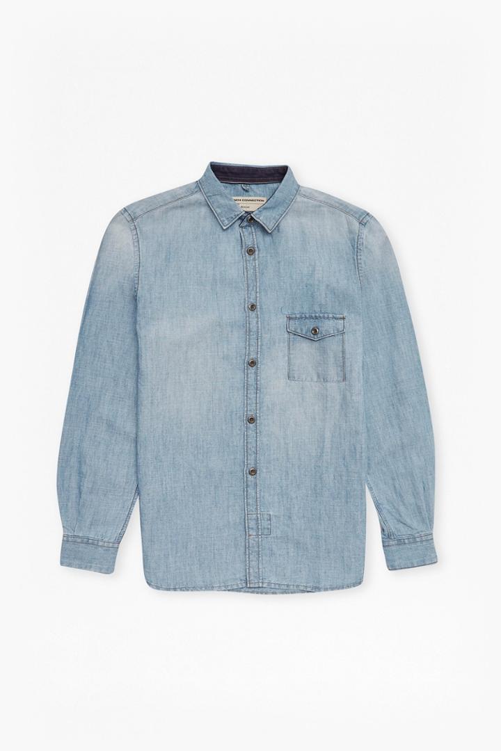 French Connection Cotton Linen Denim Shirt