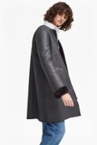 Fcus Zelda Shearling Zip Reversible Coat