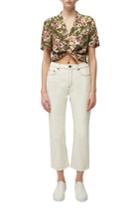 French Connenction Floriana Short Sleeve Camp Shirt