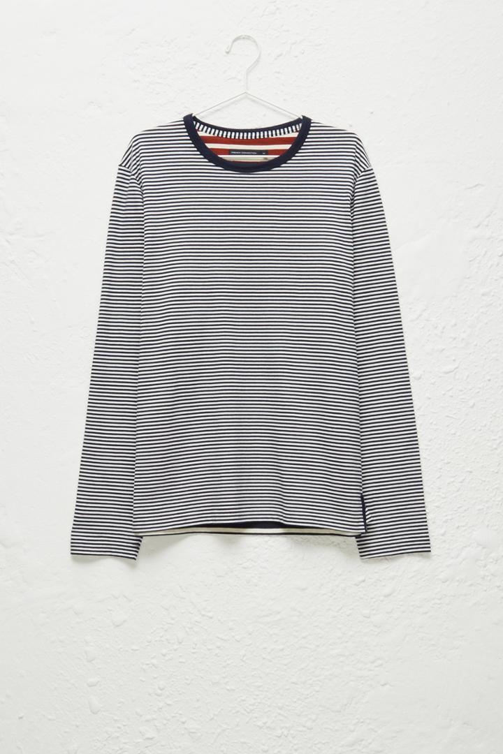 Fcus Odd Stripe Crew Neck T-shirt