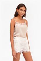 French Connection Polly Plains Lace Trim Cami Top