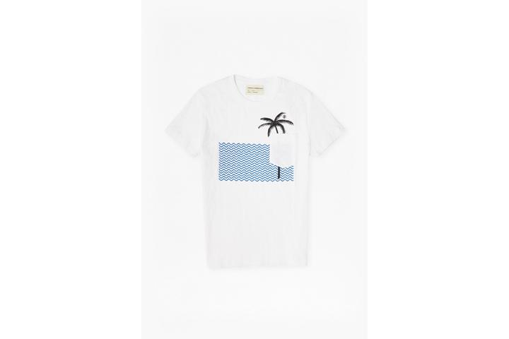 French Connection Wavey Palm Printed T-shirt
