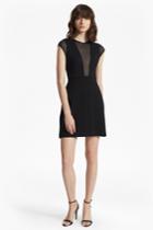 French Connection Marie Chiffon Mesh Panelled Mini Dress