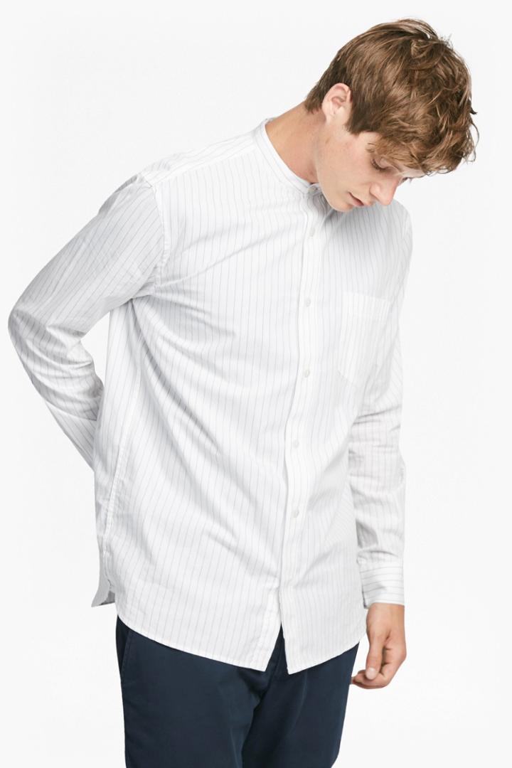 Fcus Sculpture Stripe Peached Cotton Shirt