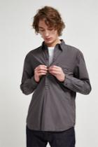 French Connenction Garment Dye Poplin Popover Collared Shirt