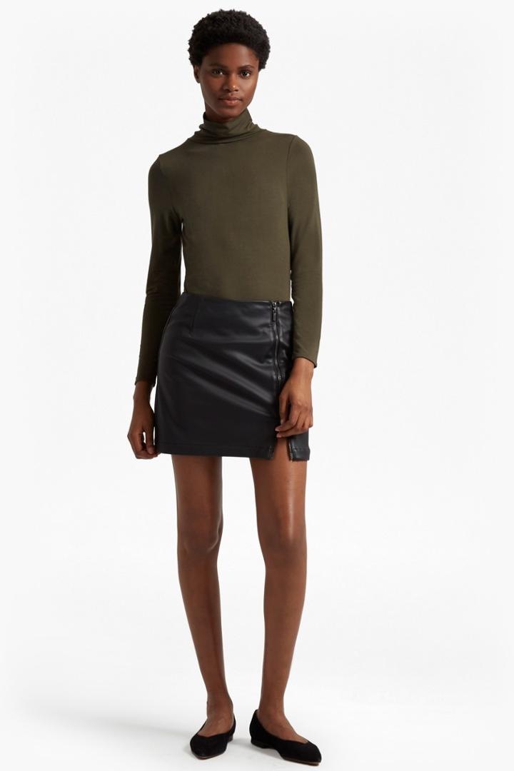 Fcus Filomena Faux Leather Mini Skirt