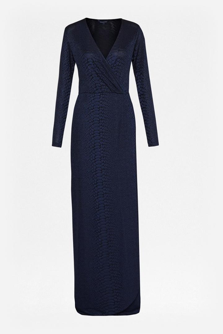 French Connection Snake Jacquard Maxi Wrap Dress