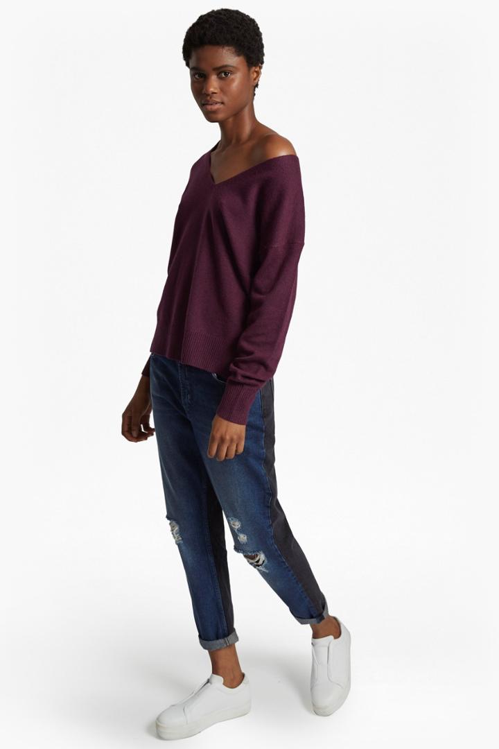 Fcus Della Vhari Long Sleeved V Neck Jumper