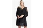 French Connection Lassia Lace Jersey Tie Neck Dress